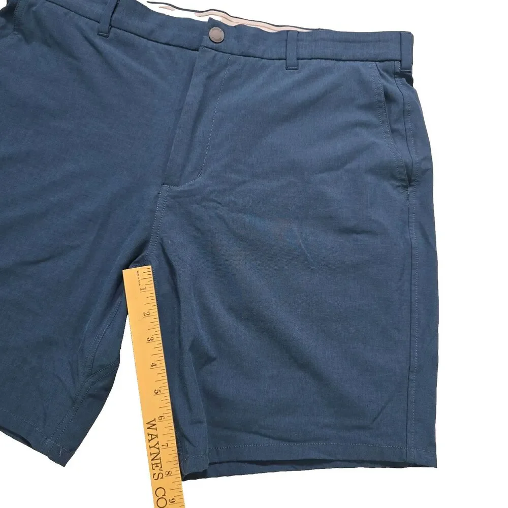 Johnnie-O Calcutta Shorts Mens 38 Lake Blue Prep-Performance Stretch JMSH1950